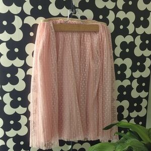 Elegant Pink Pleated Skirt